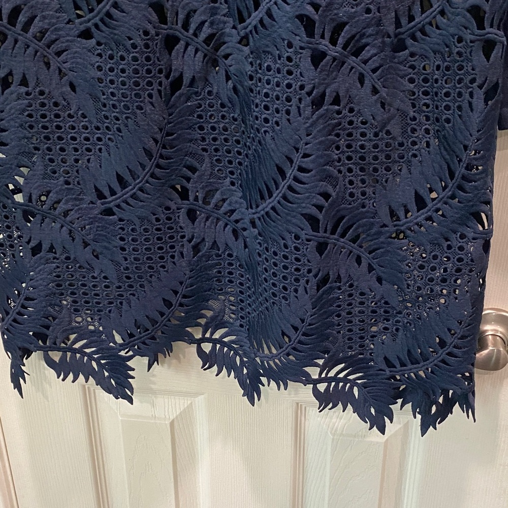 Zara Deep Blue Lace Tunic or Top - Picture 5 of 5